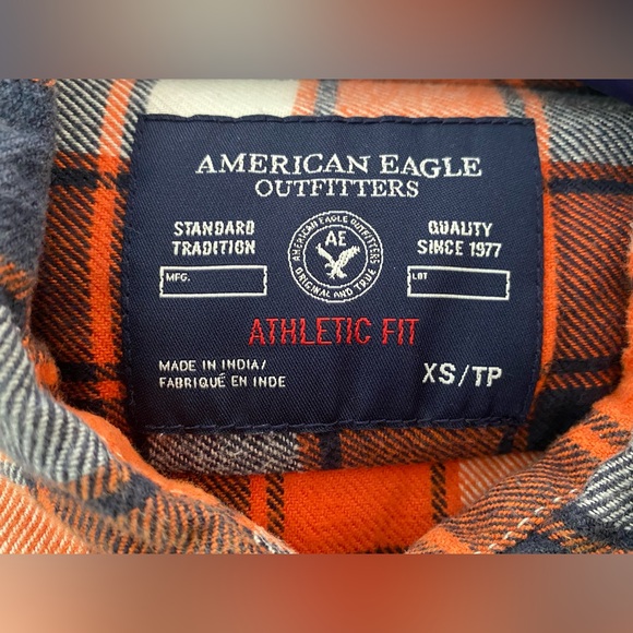 Bundle- 2 Men’s American Eagle Flannel Shirts Size XSmall- Athletic Fit - Picture 4 of 8